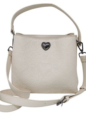 Betsy Johnson skull embossed handbag crossbody purse